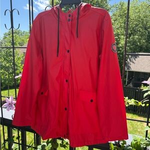 🍒 Bright Red Rain Jacket – Madden NYC 🍒